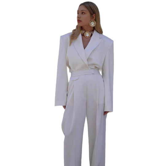 Damen Oversized Blazer mit tailliertem Gürtel EB