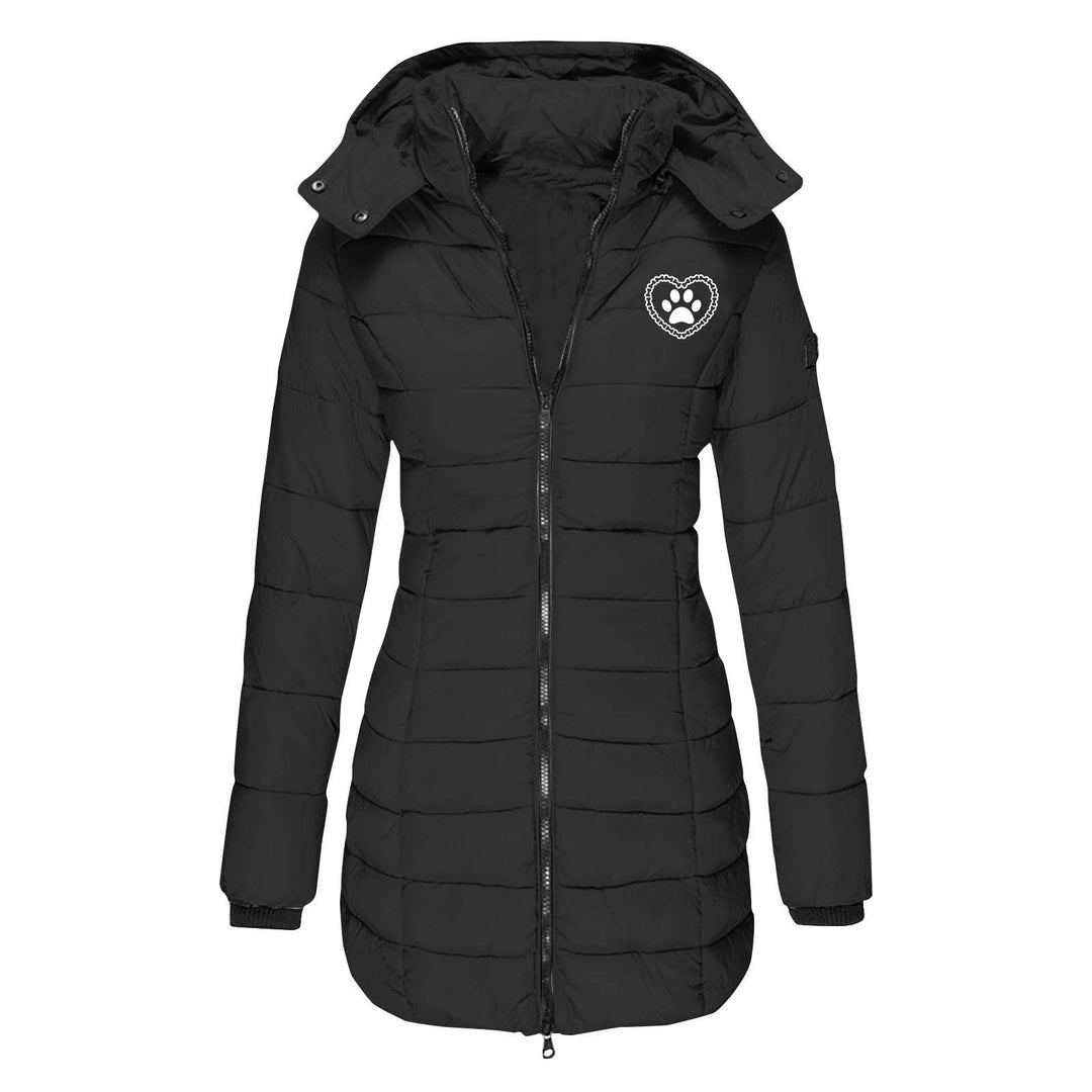 Damen gefütterte Übergangsjacke mit abnehmbarer Kapuze EB