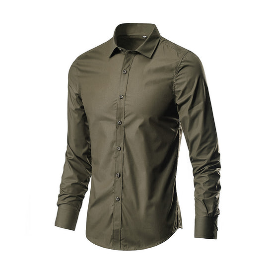 Herren nan Slim-Fit Businesshemd aus Stretch-Baumwollmix mit Kentkragen EB