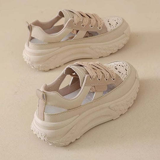 Damen Sportliche Schnürschuhe mit Luftzirkulation EB