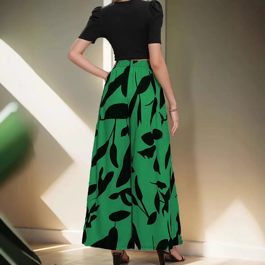 Damen Palazzohosen mit floralem Muster EB