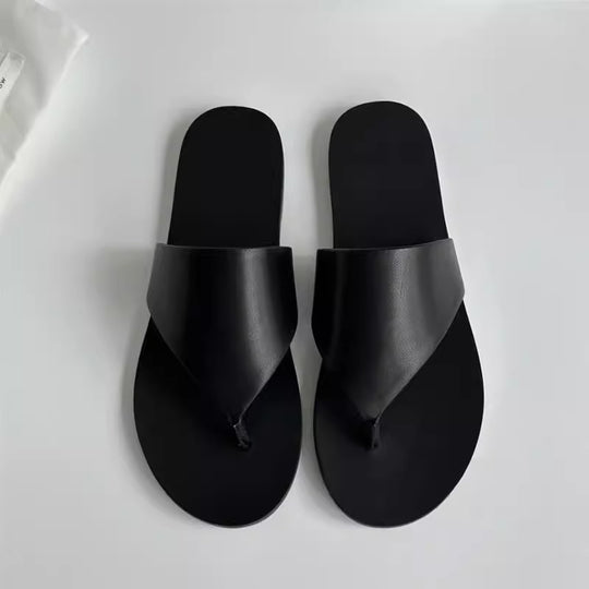 Damen zeitgemäße Zehentrenner-Sandalen mit bequemem Fußbett EB