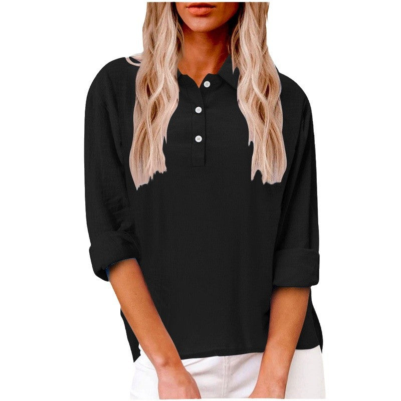 Damen Strickbluse mit Knopfdetail und lässigem Schnitt EB