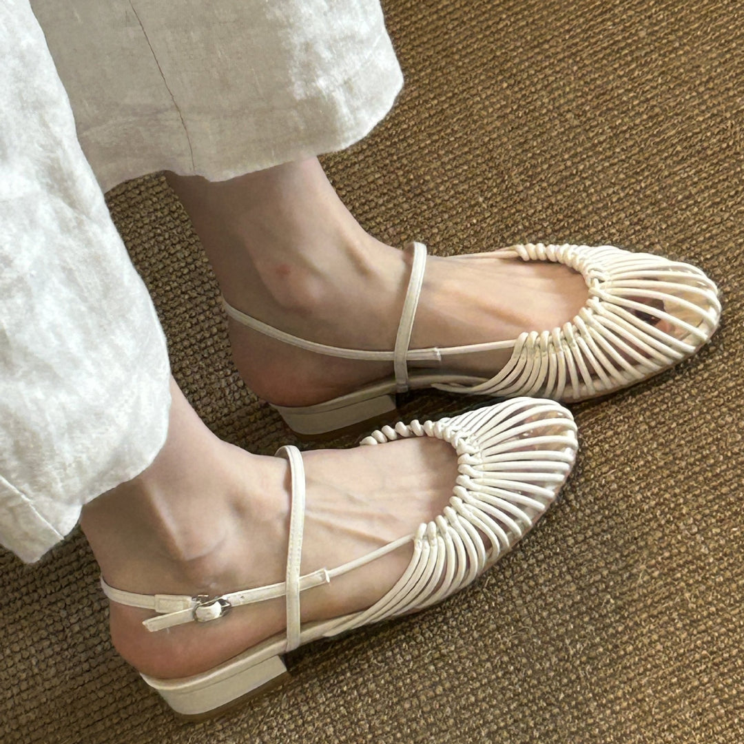 Damen Ballerinas mit stilvollem Streifenmuster und komfortabler Passform EB