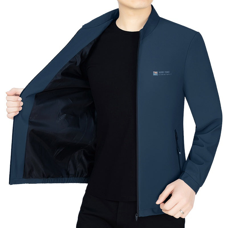 Herren Winddichte Softshell-Übergangsjacke mit wärmendem Teddyfutter EB