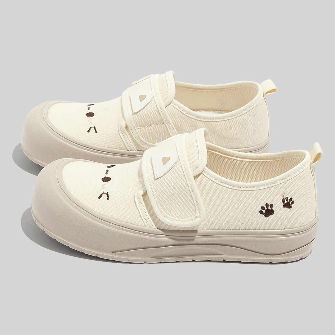 Damen Freizeitschuhe mit praktischer Klettverschlusstechnik und tierischem Motiv EB