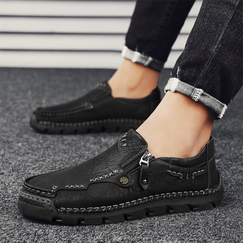 Herren Elegante und bequeme Mokassins mit Reißverschluss EB