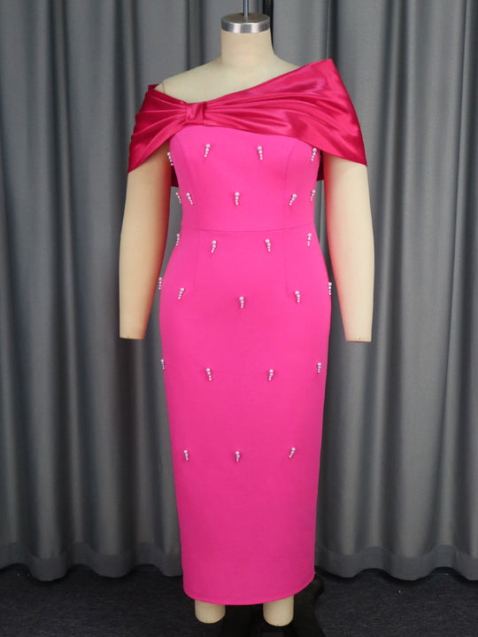 Damen Abendkleid mit schickem Oberteil und funkelnden Applikationen EB