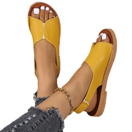 Damen offene Riemchensandalen mit weichem Fußbett und modischer Gestaltung EB