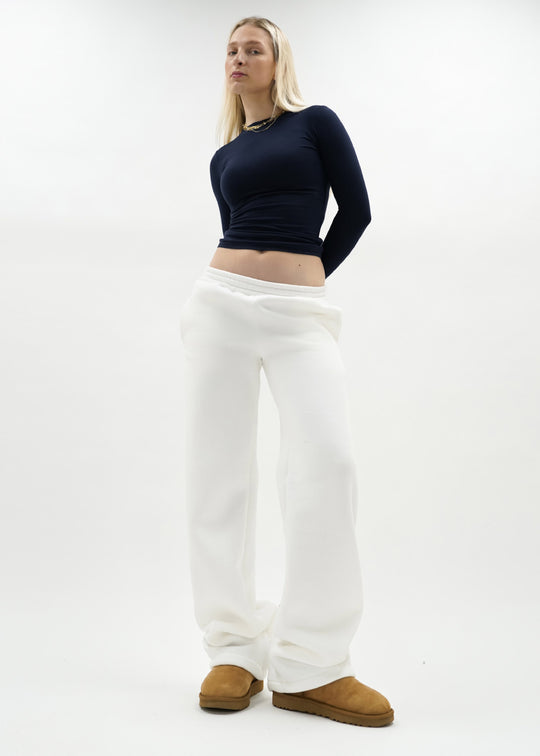 Damen Bequeme Sweatpants mit elastischem Bund und seitlichen Taschen EB