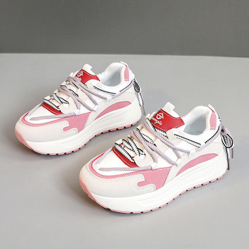 Damen Sportliche Chunky Sneakers mit atmungsaktiver Mesh-Oberfläche und dämpfender Laufsohle EB