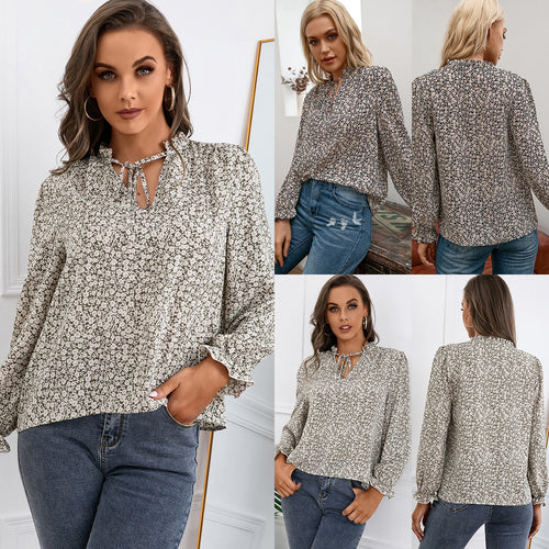 Damen Bluse mit Blumenmuster EB