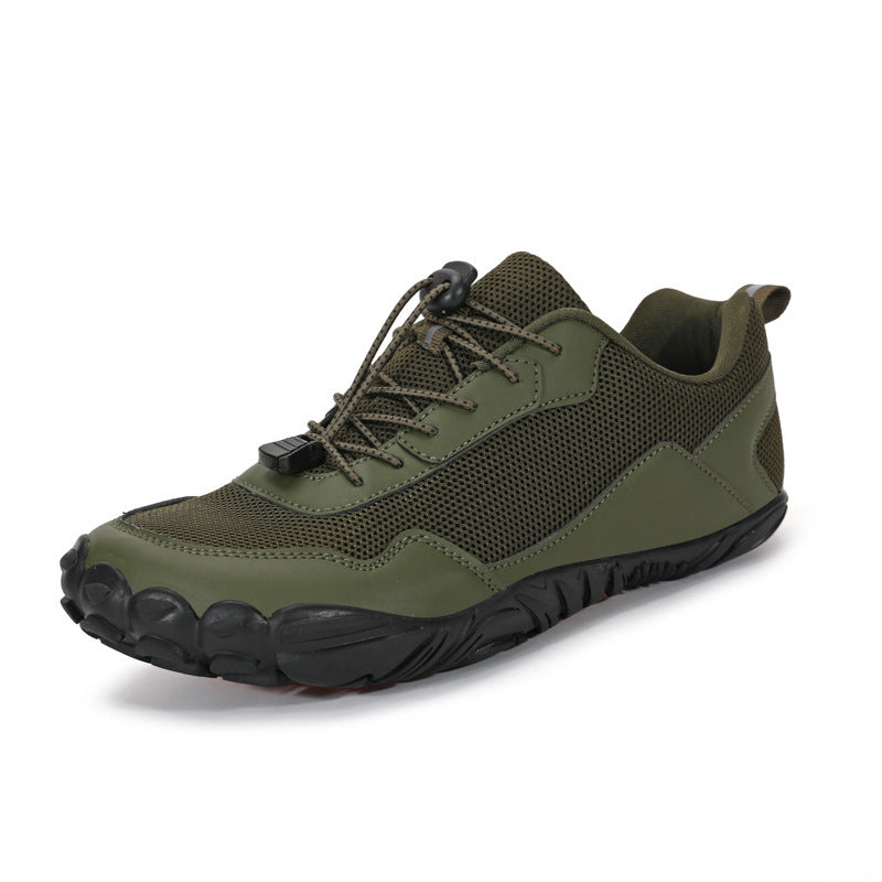 Herren nan leichter Schnellzug-Trekkingschuh mit Gummizehschutz, atmungsaktivem Meshoberteil und profiliertem Outdoor-Laufsohle EB