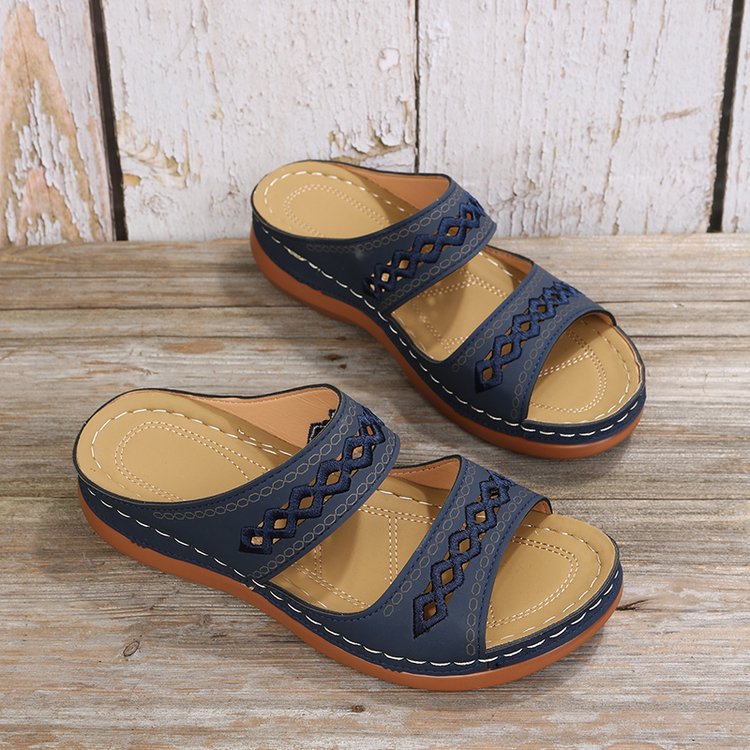 Damen Clogs mit elegantem Riemendesign und anatomischem Fußbett EB