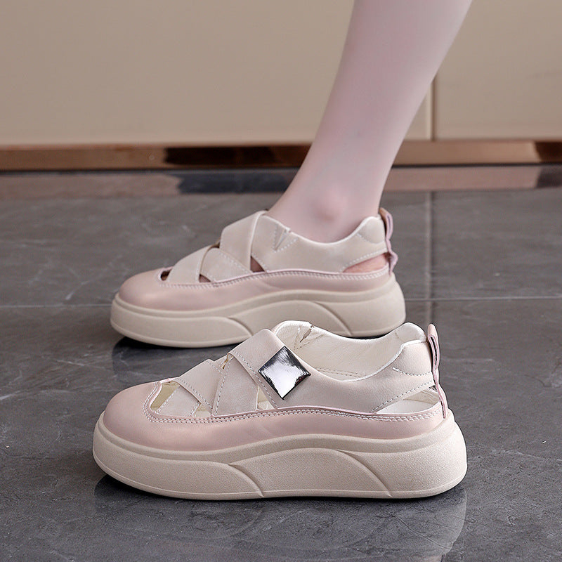 Damen modische Sneakers mit innovativem Kreuzband-Design und dämpfender Sohle EB