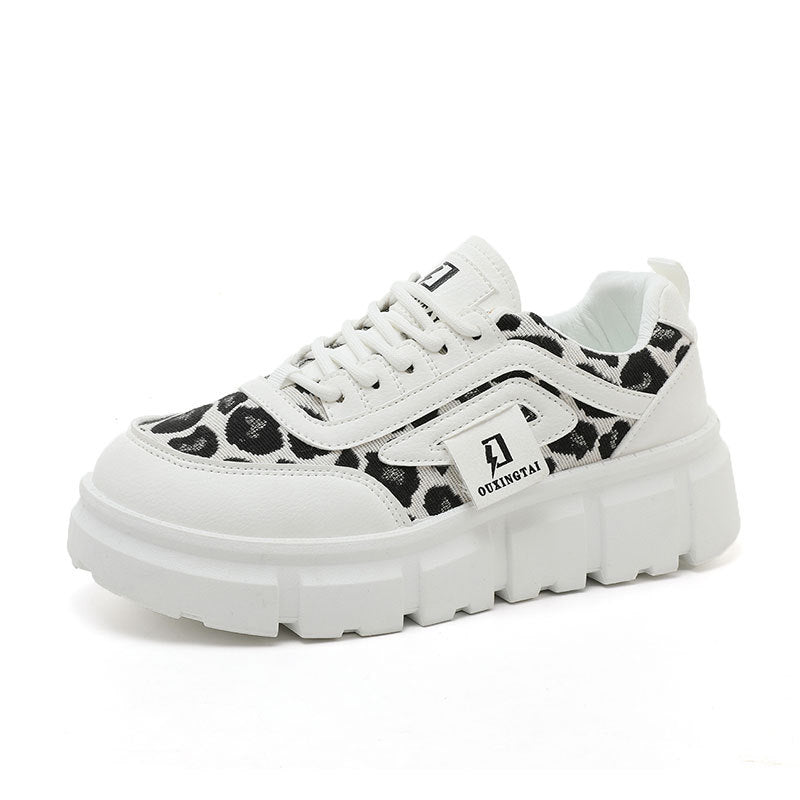 Damen Chunky Sneakers mit lässigem Leoparden-Design und komfortabler Dämpfung EB