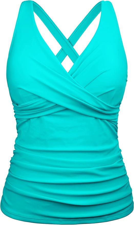 Damen Badeanzug mit Wickelschnitt und figurschmeichelndem Design EB