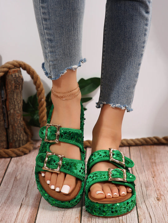 Damen Komfortable Clogs mit doppeltem Klettverschluss und modischem Design EB