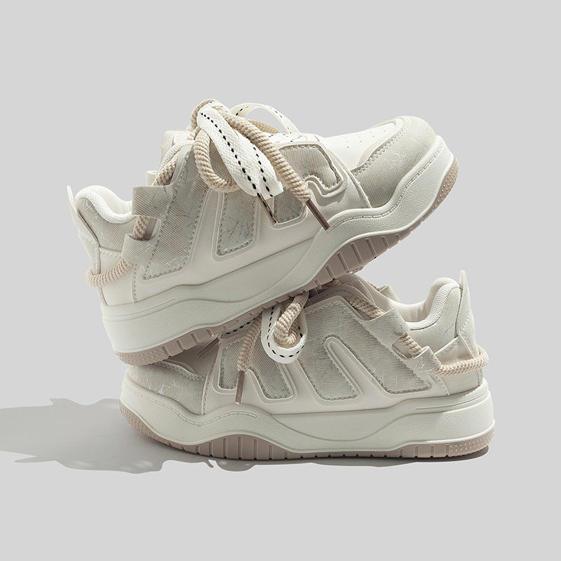 Damen Sportliche Sneakers mit innovativer Oberflächenstruktur und elastischer Schnürung EB