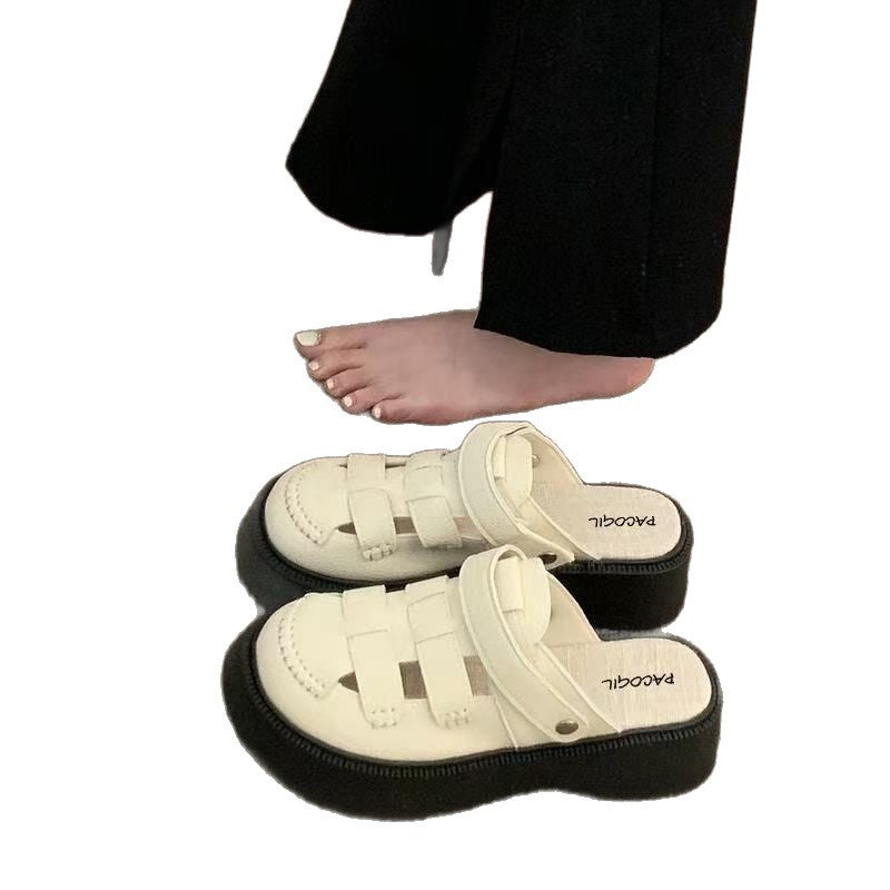 Damen Komfortable Clogs mit modischem Riemendesign und elastischer Sohle EB