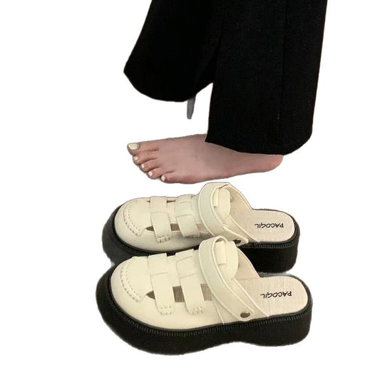 Damen Komfortable Clogs mit modischem Riemendesign und elastischer Sohle EB