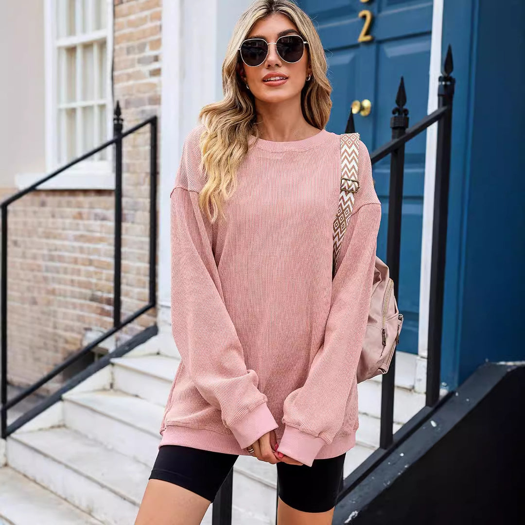 Damen lässiger Strickpullover im Oversized-Schnitt EB