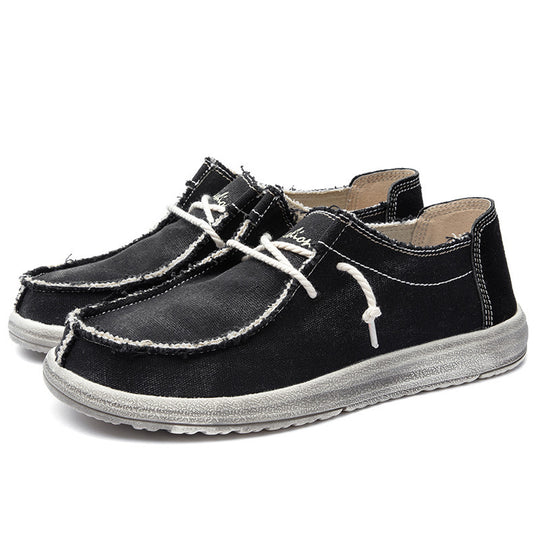 Damen lässige Segelschuhe aus strapazierfähigem Denim-Material EB