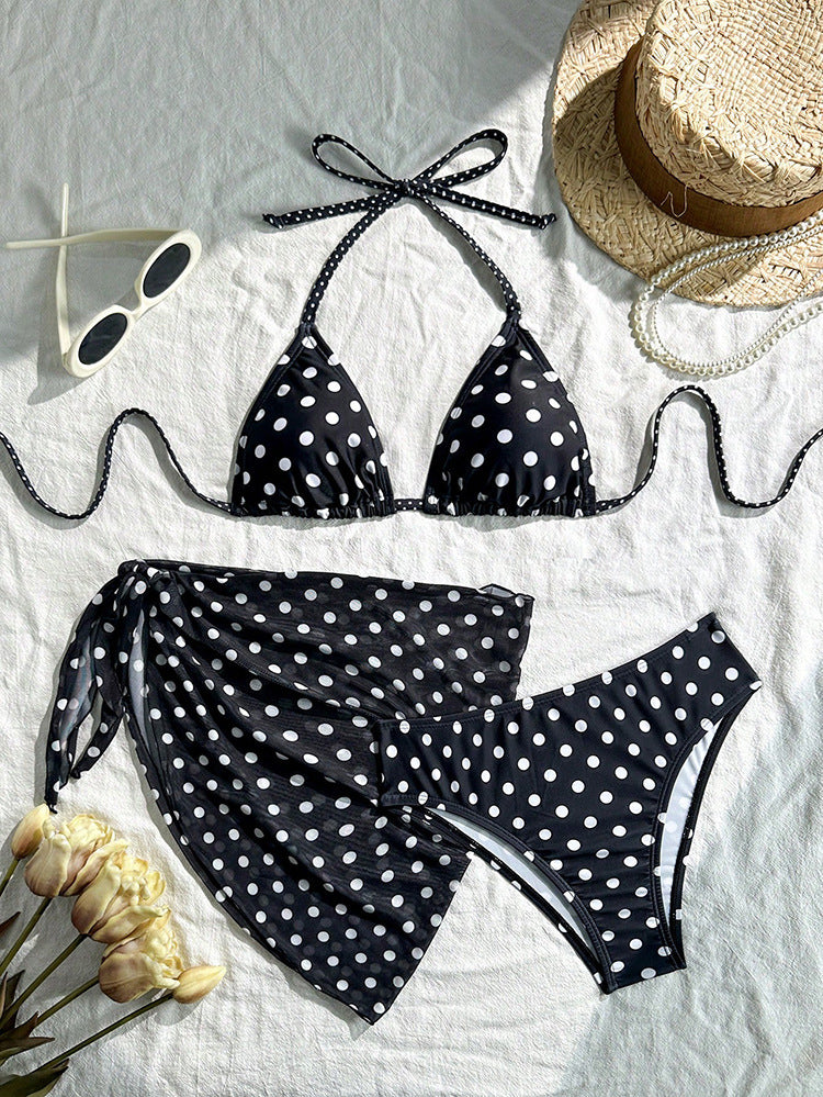 Damen Triangel-Bikini mit dekorativem Pareo EB