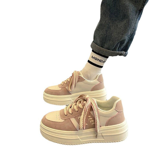 Damen modische Chunky-Sneaker mit stabiler Plattform und auffälligem Design EB
