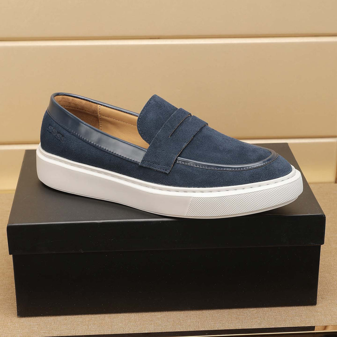 Damen Mokassin-Sneaker mit dämpfender Sohle und eleganter Wildleder-Oberfläche EB