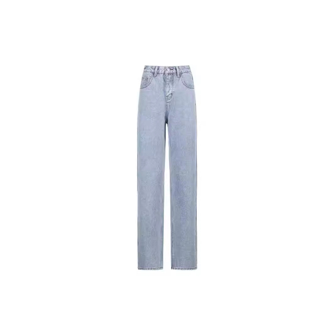 Damen Jeans im Vintage-Style mit dekorativem Schmetterlingsmuster EB