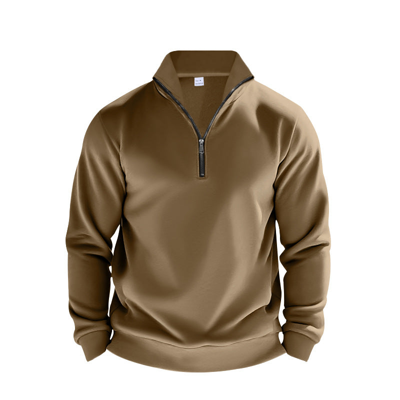 Herren Sweatpullover mit halbem Reißverschluss und atmungsaktiver Struktur EB