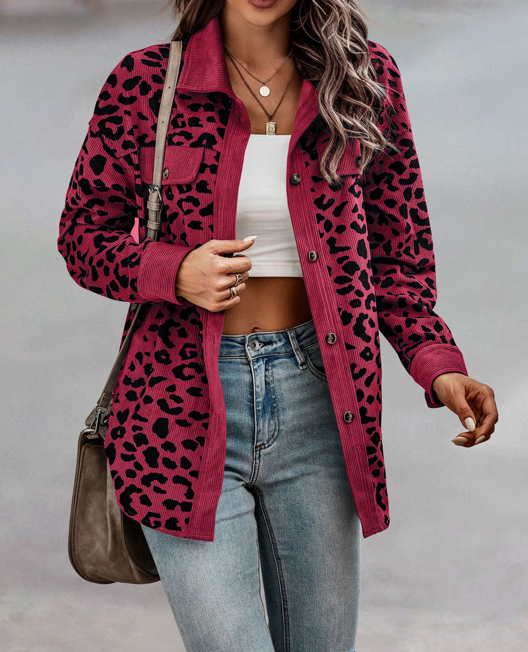Damen lässige und modische Karo-Jacke EB
