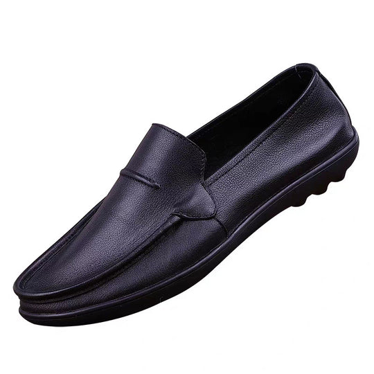 Herren elegante Lederloafers mit rutschfester Sohle EB