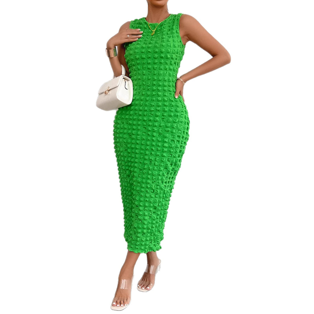 Damen Midi-Kleid mit strukturiertem Obermaterial und figurbetontem Schnitt EB
