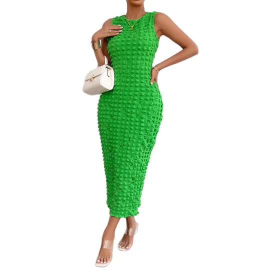 Damen Midi-Kleid mit strukturiertem Obermaterial und figurbetontem Schnitt EB