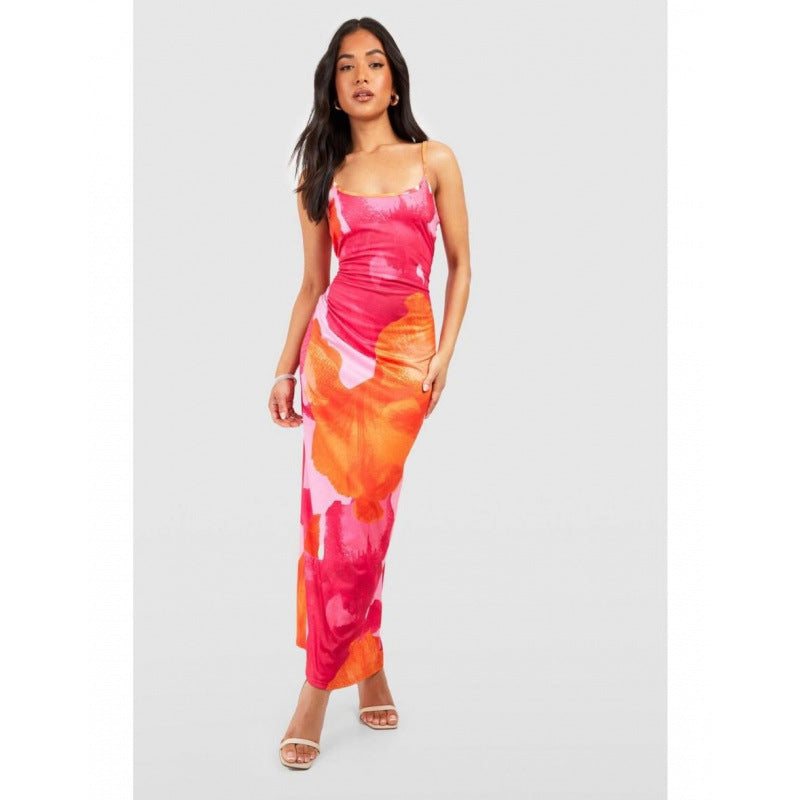 Damen Maxikleid mit floralen Highlights und komfortablem Schnitt EB