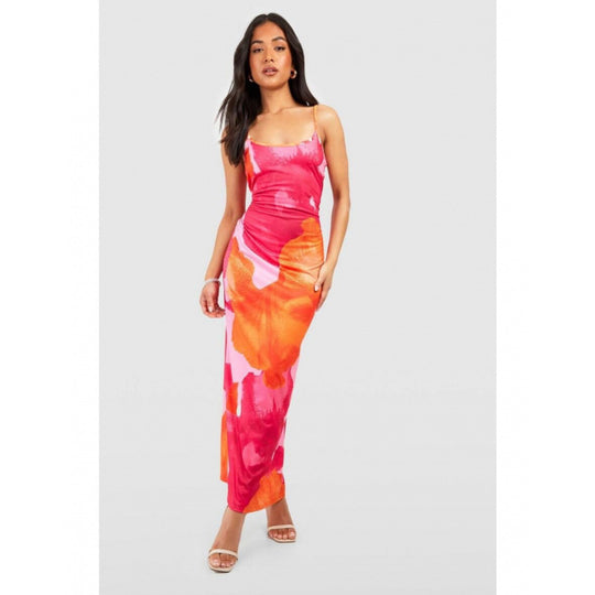 Damen Maxikleid mit floralen Highlights und komfortablem Schnitt EB