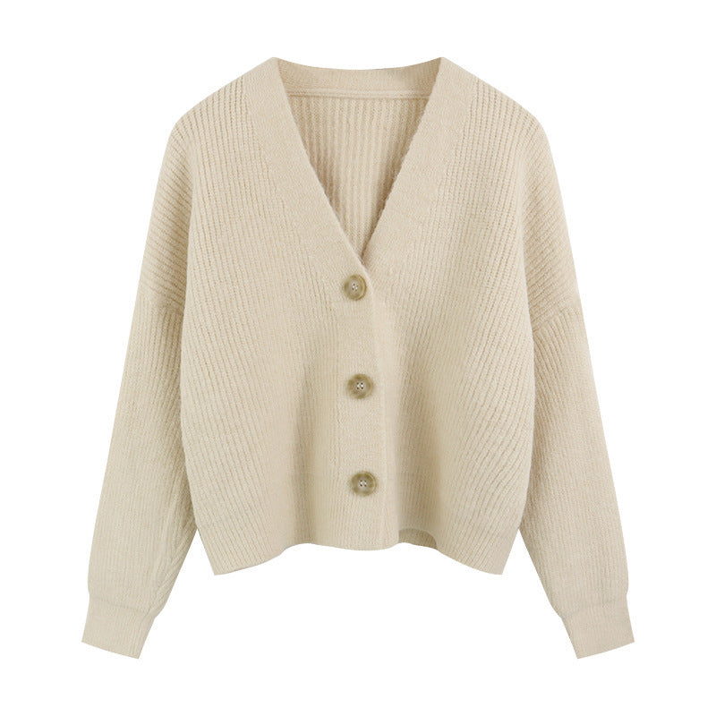 Damen Komfortabler Strickcardigan mit Knopfdetails und feiner Struktur EB