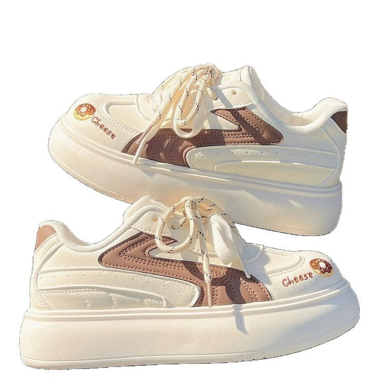 Damen Chunky Sneakers mit verspieltem Donut-Motiv und komfortabler Plattform-Sohle EB