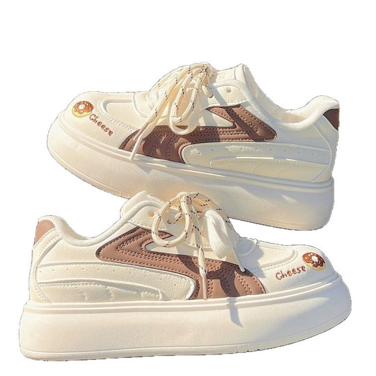 Damen Chunky Sneakers mit verspieltem Donut-Motiv und komfortabler Plattform-Sohle EB