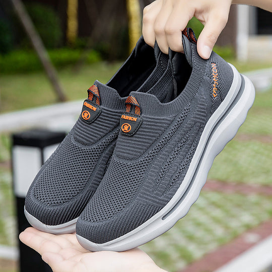 Damen Bequeme Slip-On Lauf-Sneaker mit atmungsaktivem Obermaterial EB