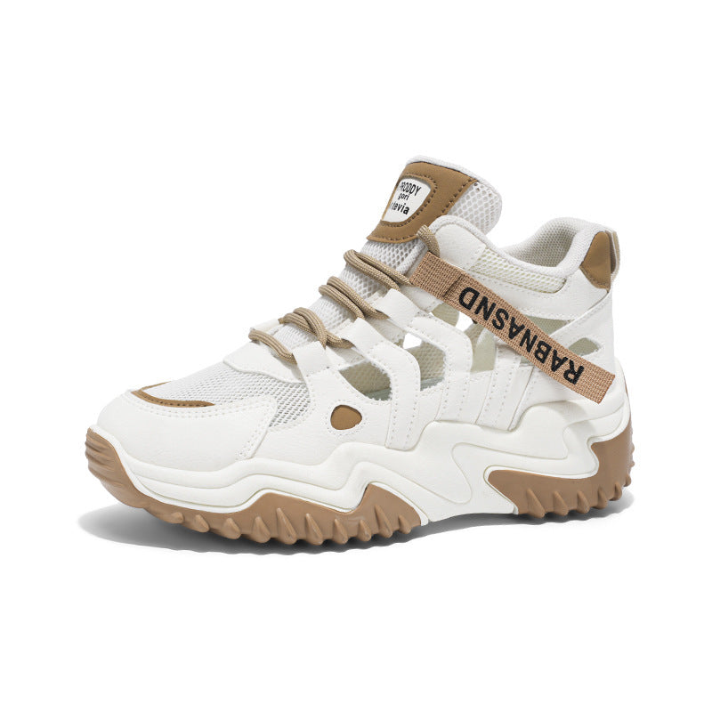 Damen Sportliche High-Top Sneakers mit atmungsaktiver Mesh-Oberfläche und stabiler Sohle EB