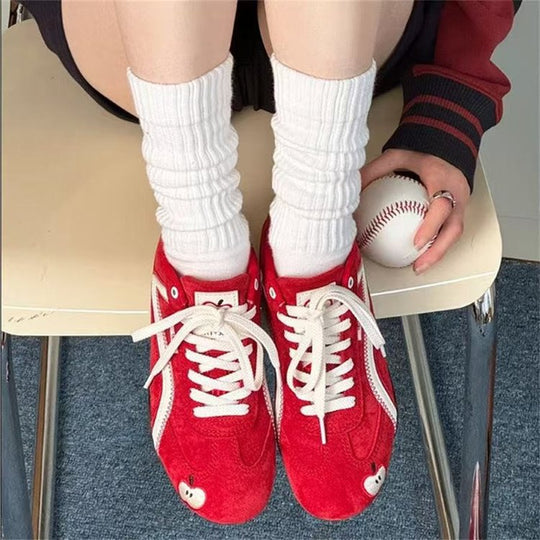 Damen Trendige Sneaker mit sportlichem Design und verspielten Applikationen EB