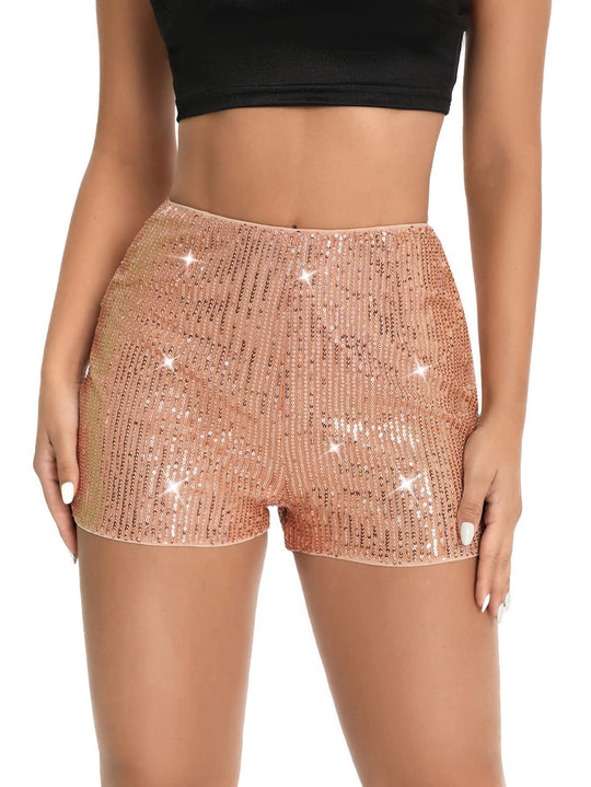 Damen glamouröse Pailletten-Shorts EB