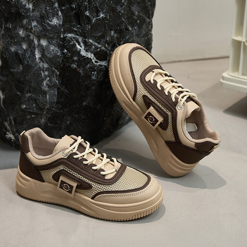 Damen Sportliche Sneakers mit atmungsaktiver Netzstruktur und robustem Sohlendesign EB