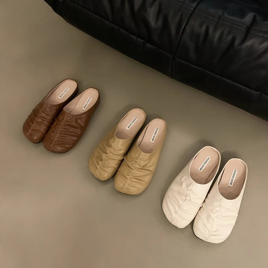 Damen bequeme Mokassins mit flexiblem Gummizug und modischer Oberflächentextur EB