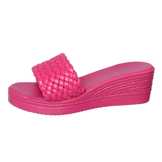 Damen Wedge-Sandalen mit geflochtenem Riemen und ergonomischer Sohle EB