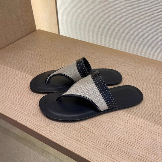 Damen bequeme Zehensteg-Sandalen mit ergonomischem Fußbett EB
