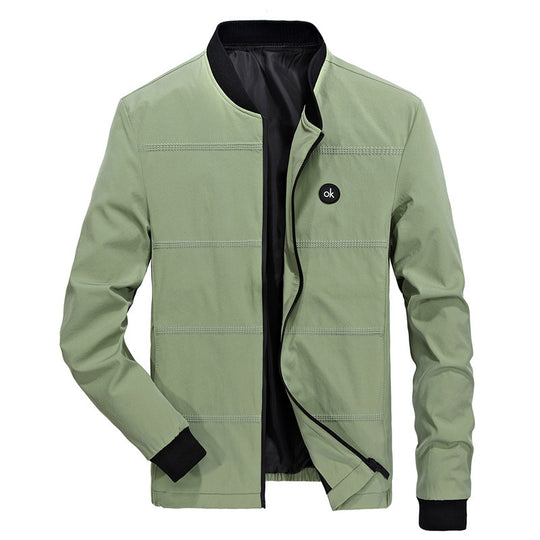 Herren sportliche Bomberjacke mit elastischen Bündchen und praktischen Reißverschlusstaschen EB